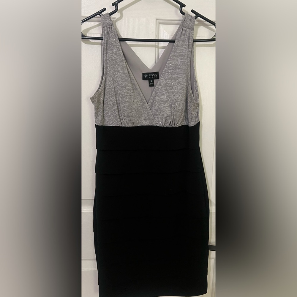 Black and silver sparkle mini dress very good condition. Wore once